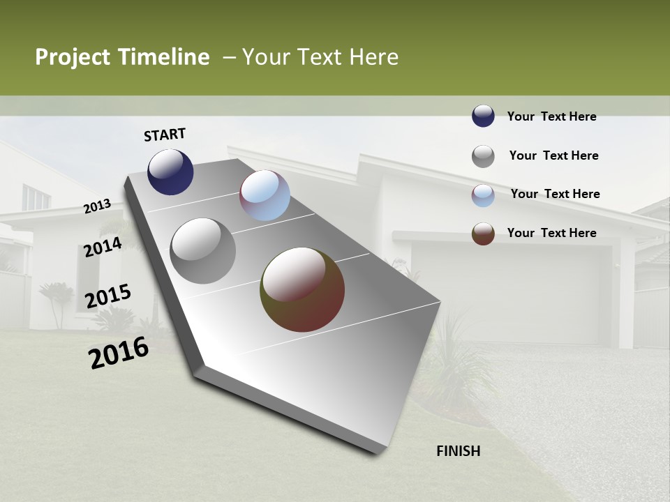 A House With A Green Lawn In Front Of It PowerPoint Template