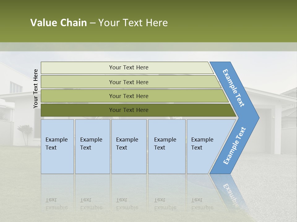 A House With A Green Lawn In Front Of It PowerPoint Template