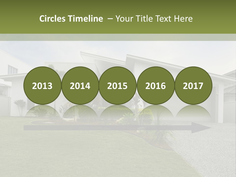 A House With A Green Lawn In Front Of It PowerPoint Template