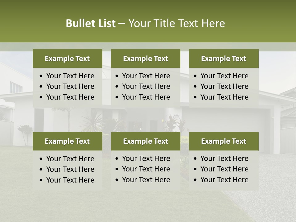 A House With A Green Lawn In Front Of It PowerPoint Template