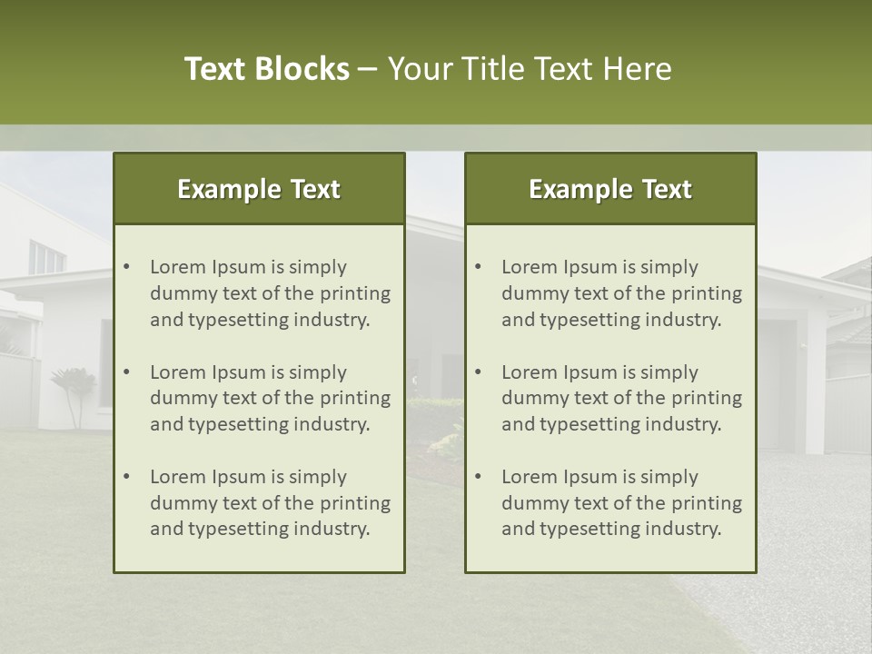 A House With A Green Lawn In Front Of It PowerPoint Template
