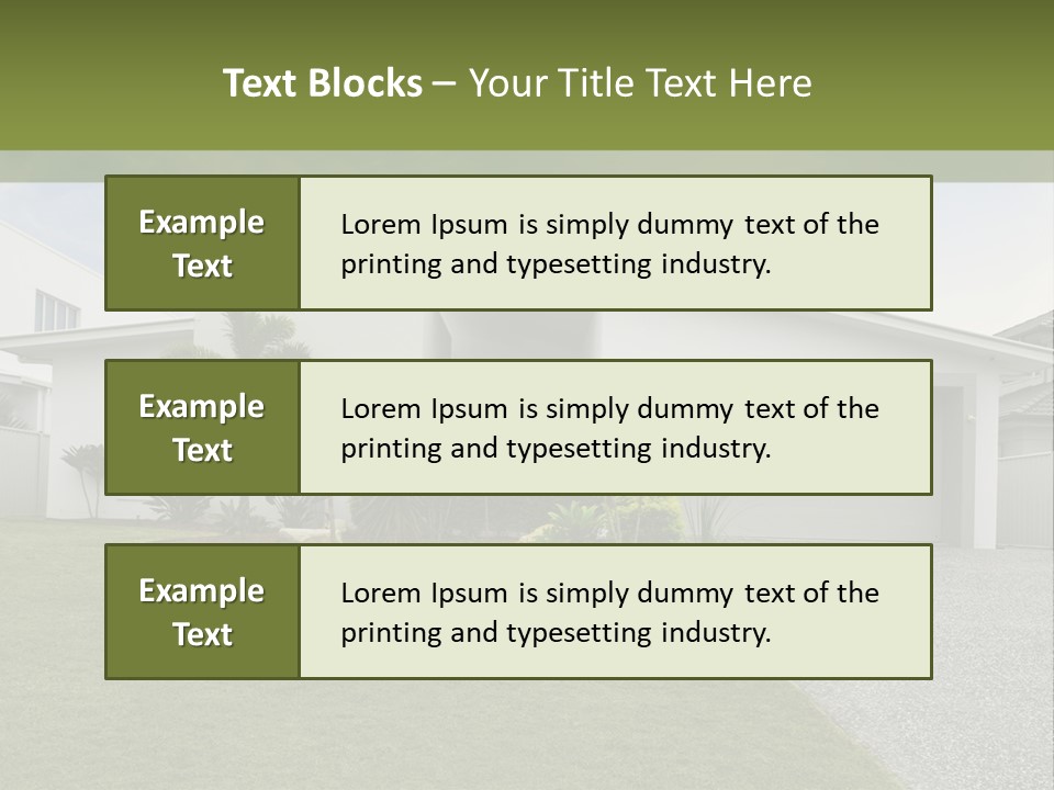 A House With A Green Lawn In Front Of It PowerPoint Template