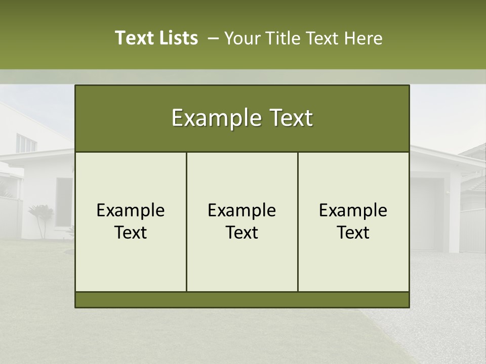 A House With A Green Lawn In Front Of It PowerPoint Template
