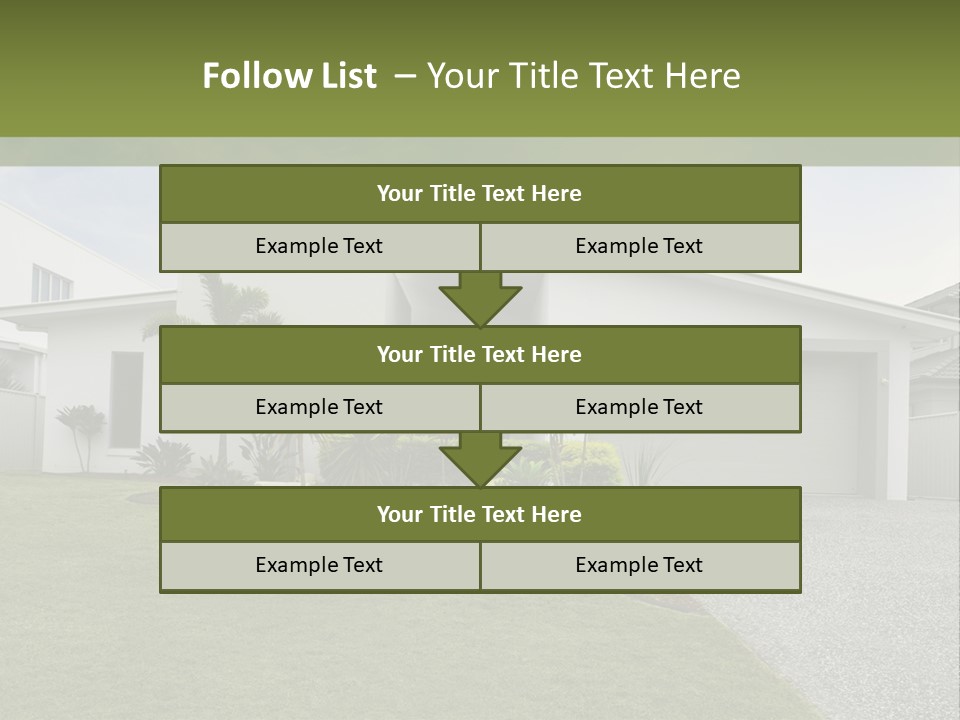 A House With A Green Lawn In Front Of It PowerPoint Template