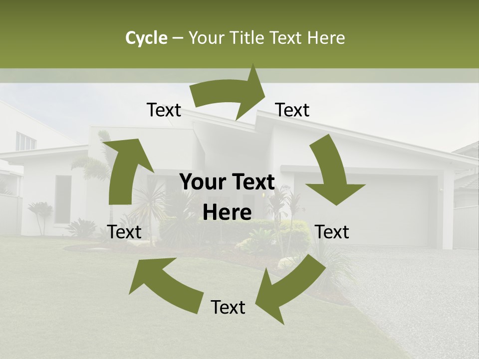 A House With A Green Lawn In Front Of It PowerPoint Template