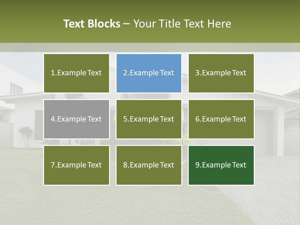 A House With A Green Lawn In Front Of It PowerPoint Template