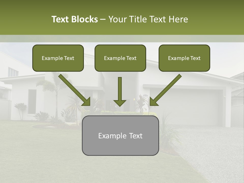 A House With A Green Lawn In Front Of It PowerPoint Template