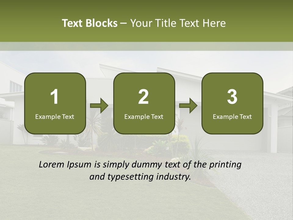 A House With A Green Lawn In Front Of It PowerPoint Template
