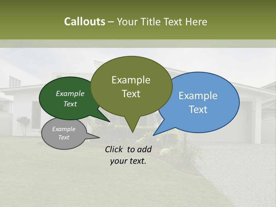 A House With A Green Lawn In Front Of It PowerPoint Template