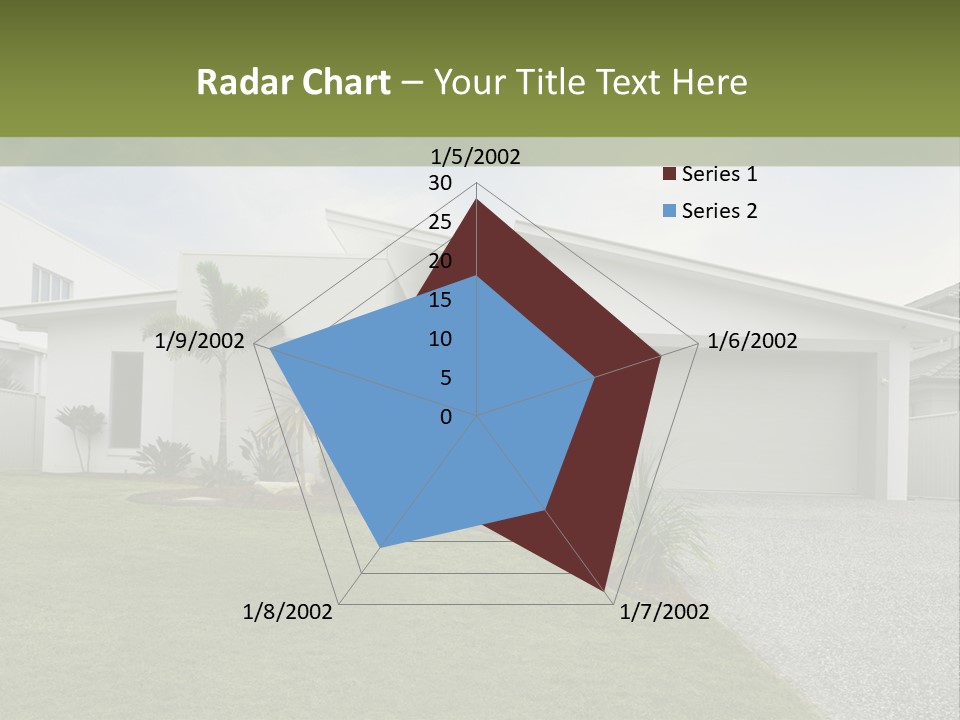 A House With A Green Lawn In Front Of It PowerPoint Template