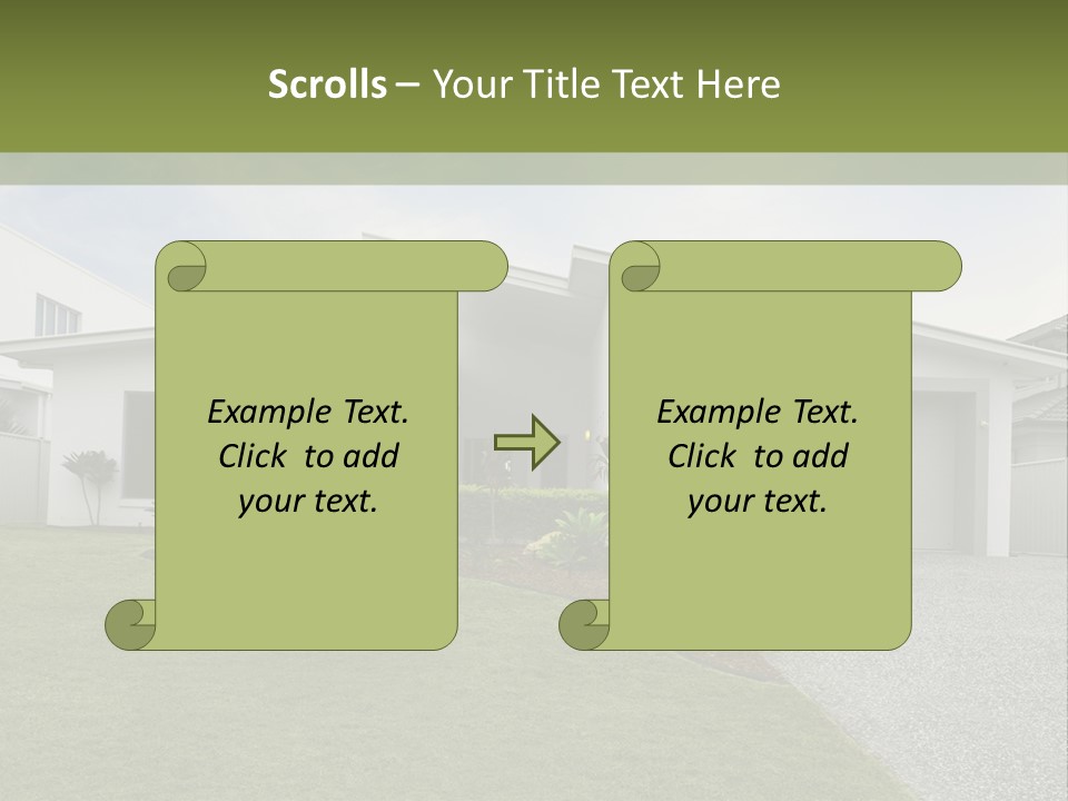 A House With A Green Lawn In Front Of It PowerPoint Template