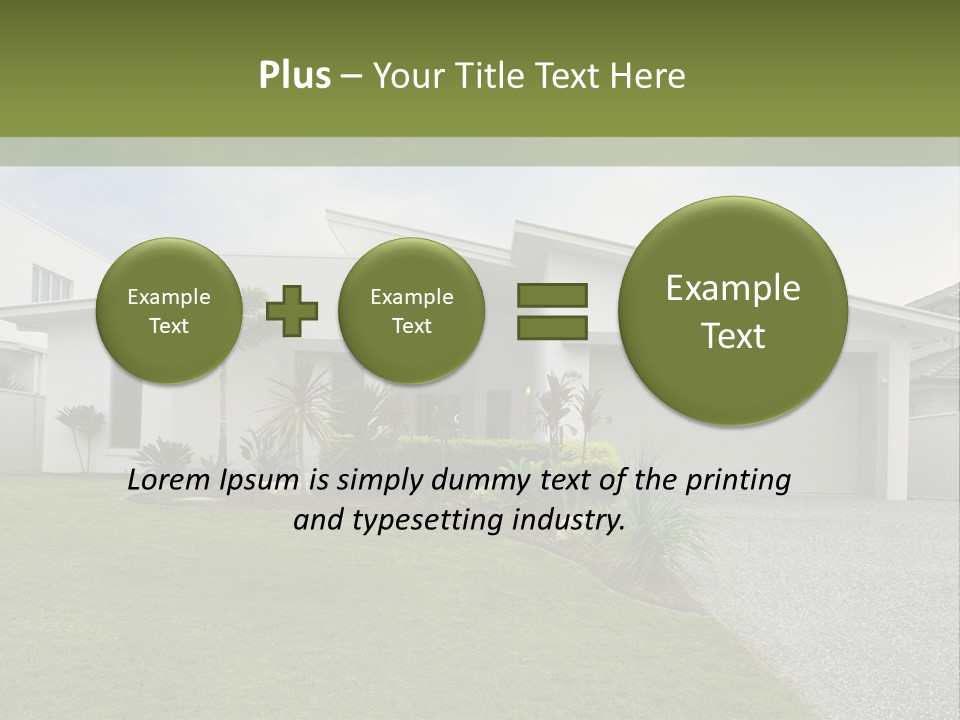 A House With A Green Lawn In Front Of It PowerPoint Template