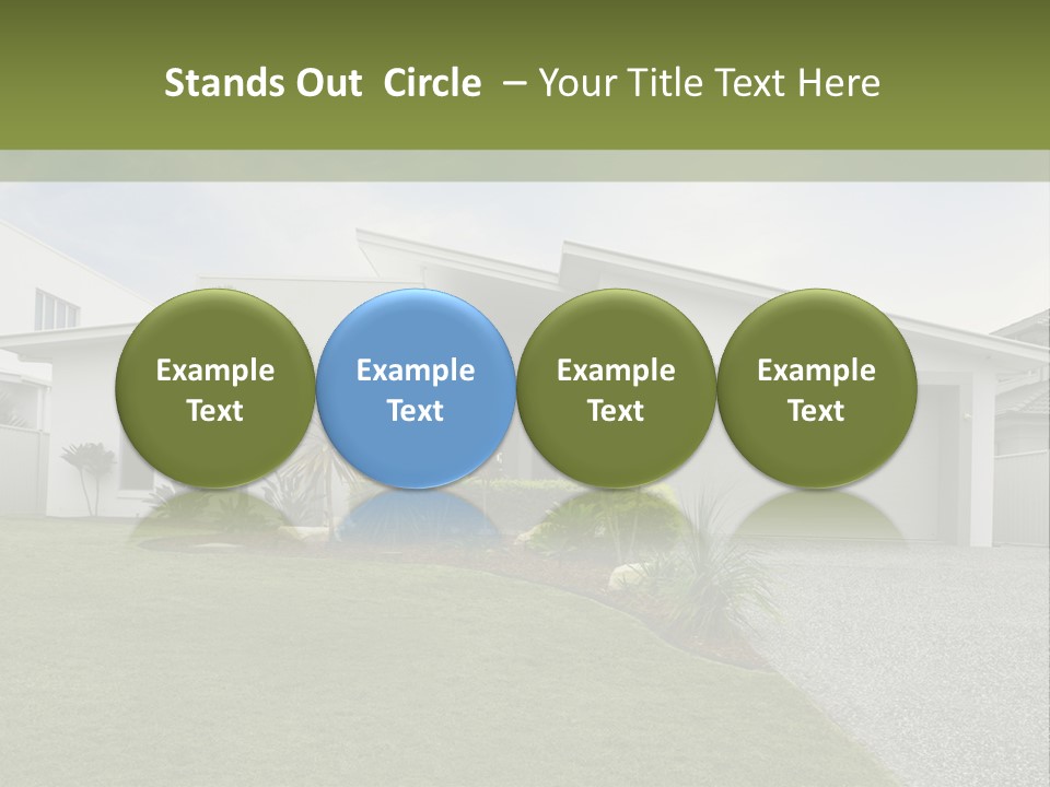 A House With A Green Lawn In Front Of It PowerPoint Template