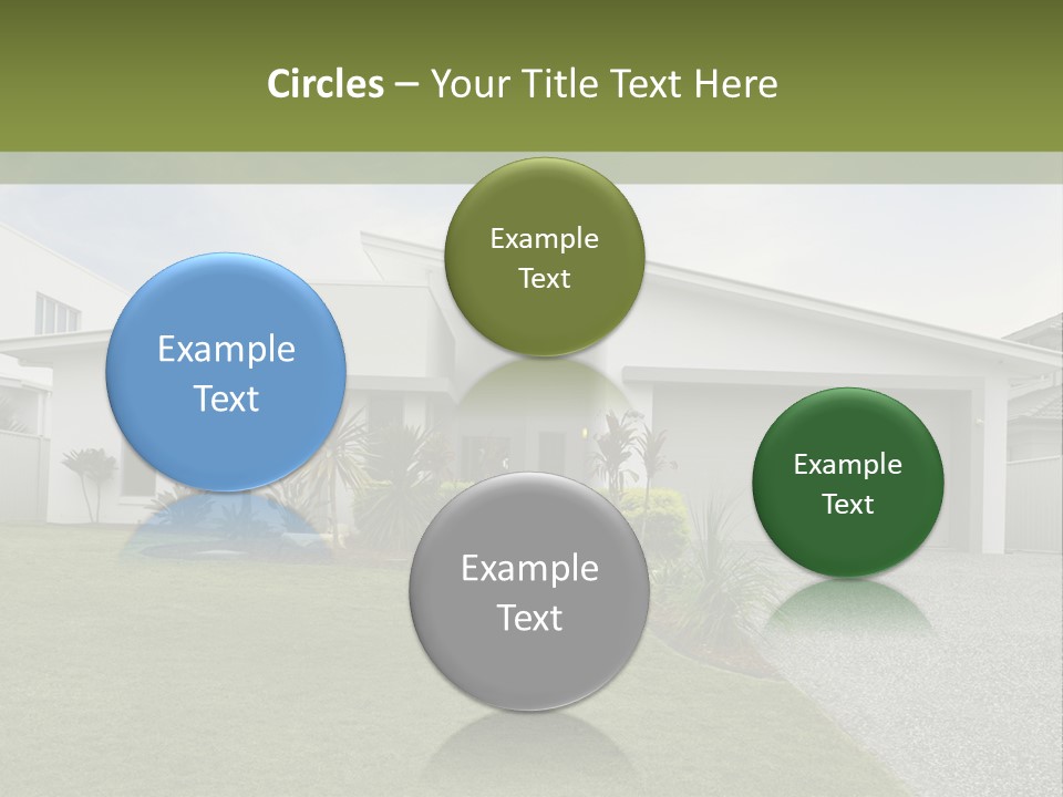 A House With A Green Lawn In Front Of It PowerPoint Template