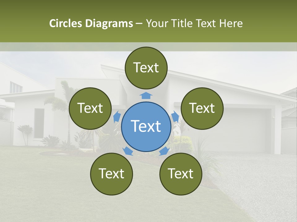 A House With A Green Lawn In Front Of It PowerPoint Template
