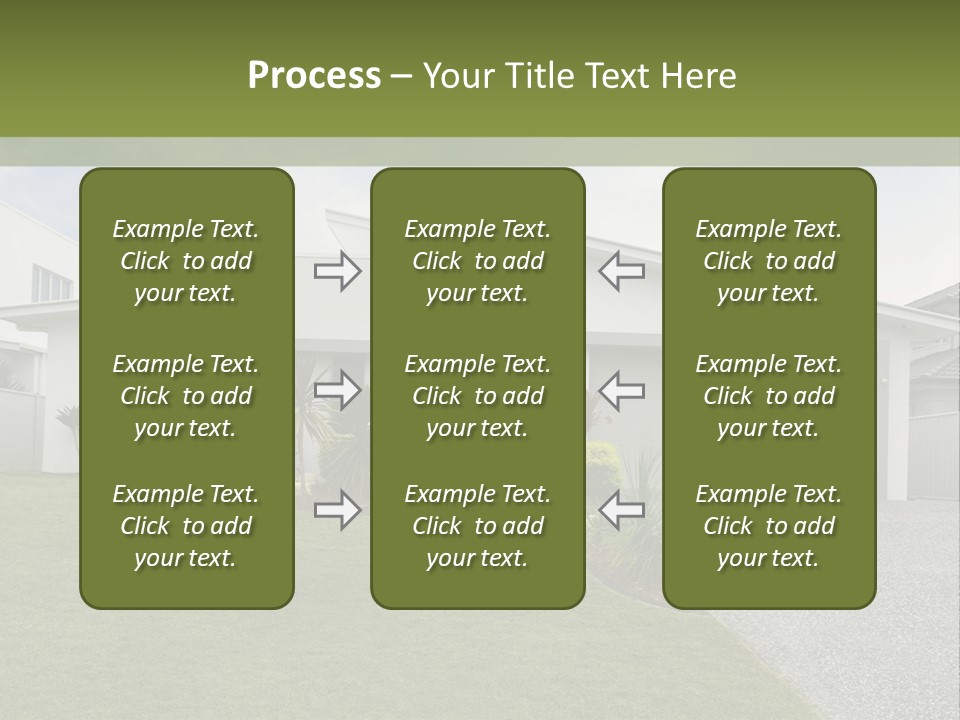 A House With A Green Lawn In Front Of It PowerPoint Template