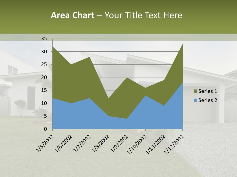 A House With A Green Lawn In Front Of It PowerPoint Template