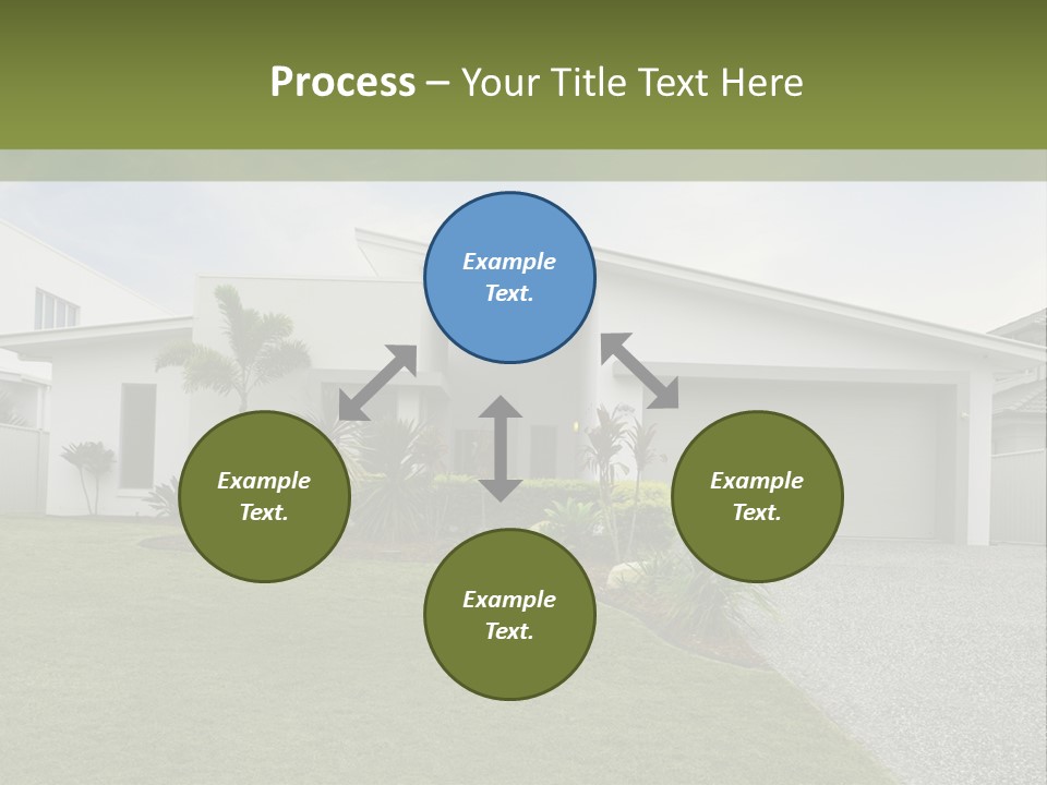 A House With A Green Lawn In Front Of It PowerPoint Template