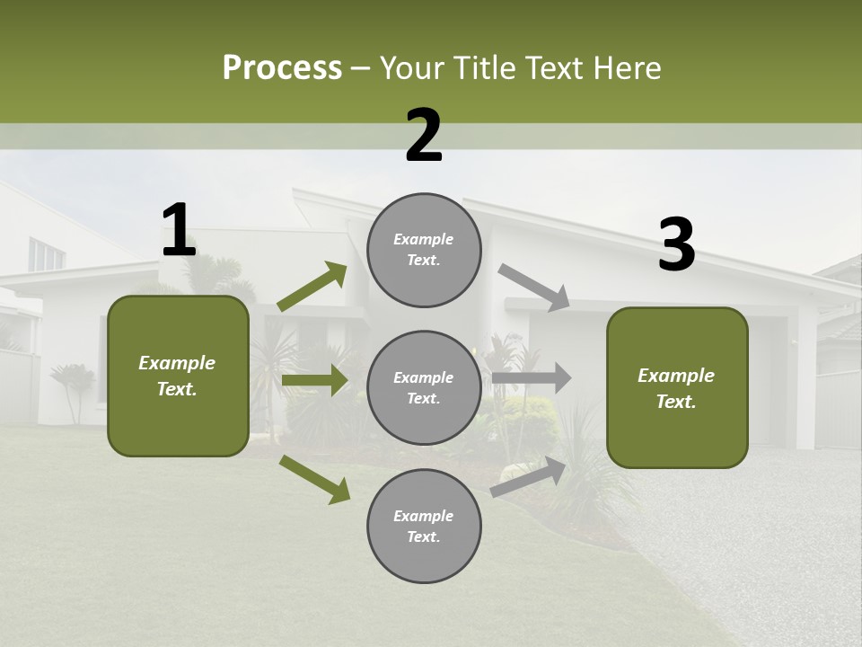 A House With A Green Lawn In Front Of It PowerPoint Template
