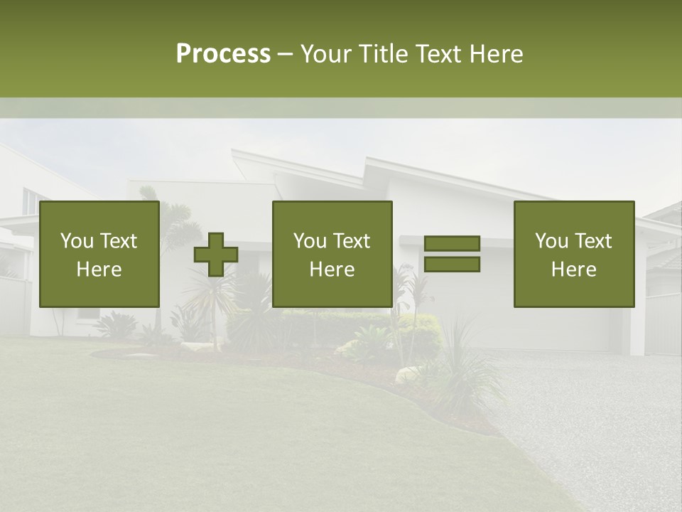A House With A Green Lawn In Front Of It PowerPoint Template