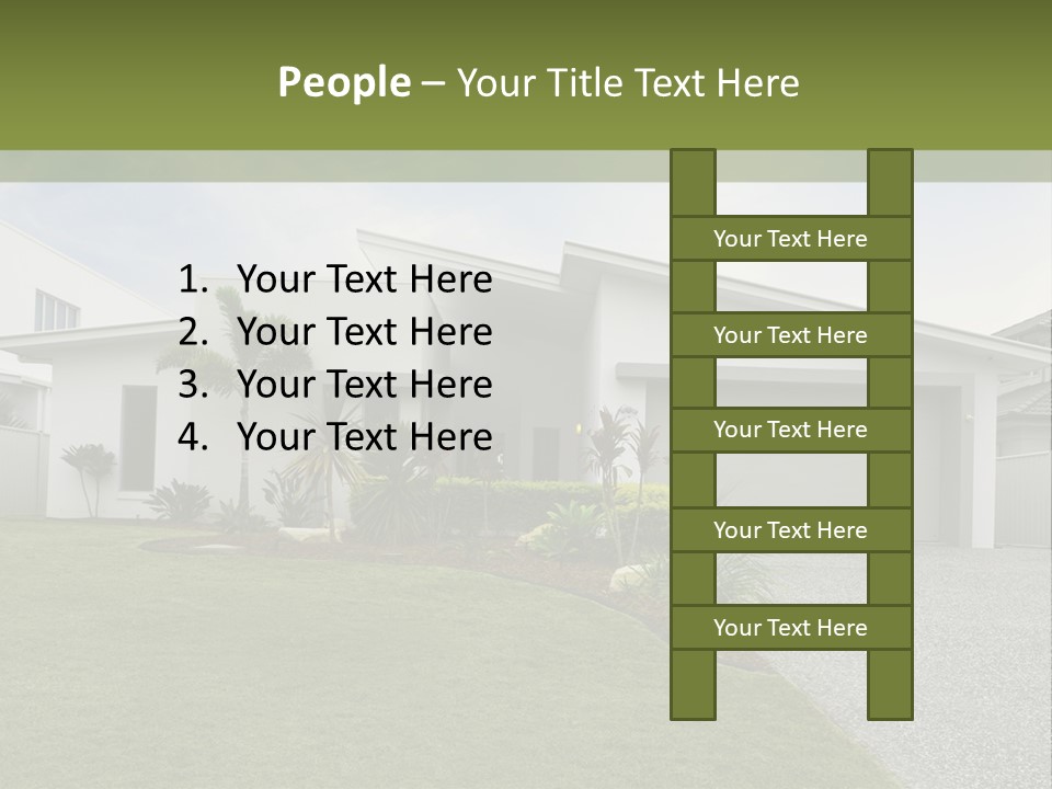 A House With A Green Lawn In Front Of It PowerPoint Template