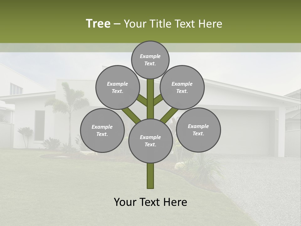 A House With A Green Lawn In Front Of It PowerPoint Template