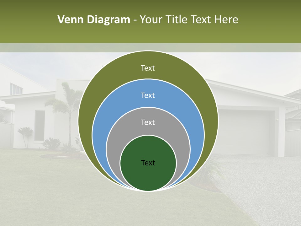 A House With A Green Lawn In Front Of It PowerPoint Template