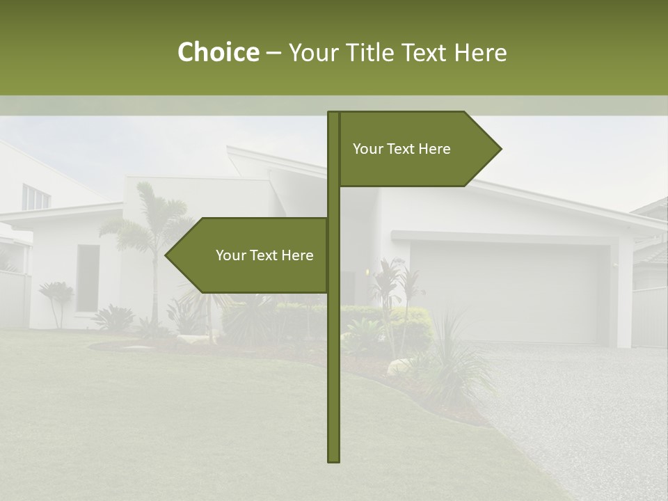 A House With A Green Lawn In Front Of It PowerPoint Template