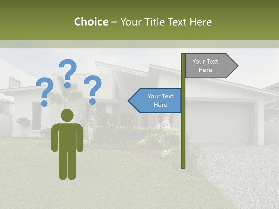 A House With A Green Lawn In Front Of It PowerPoint Template