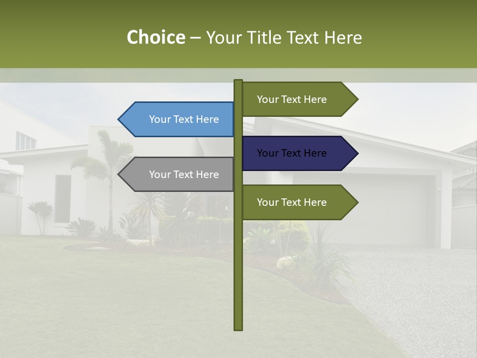 A House With A Green Lawn In Front Of It PowerPoint Template