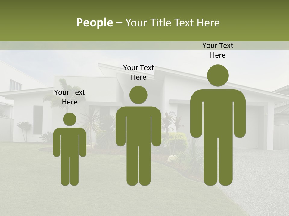 A House With A Green Lawn In Front Of It PowerPoint Template