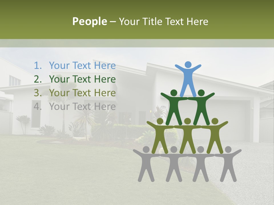 A House With A Green Lawn In Front Of It PowerPoint Template