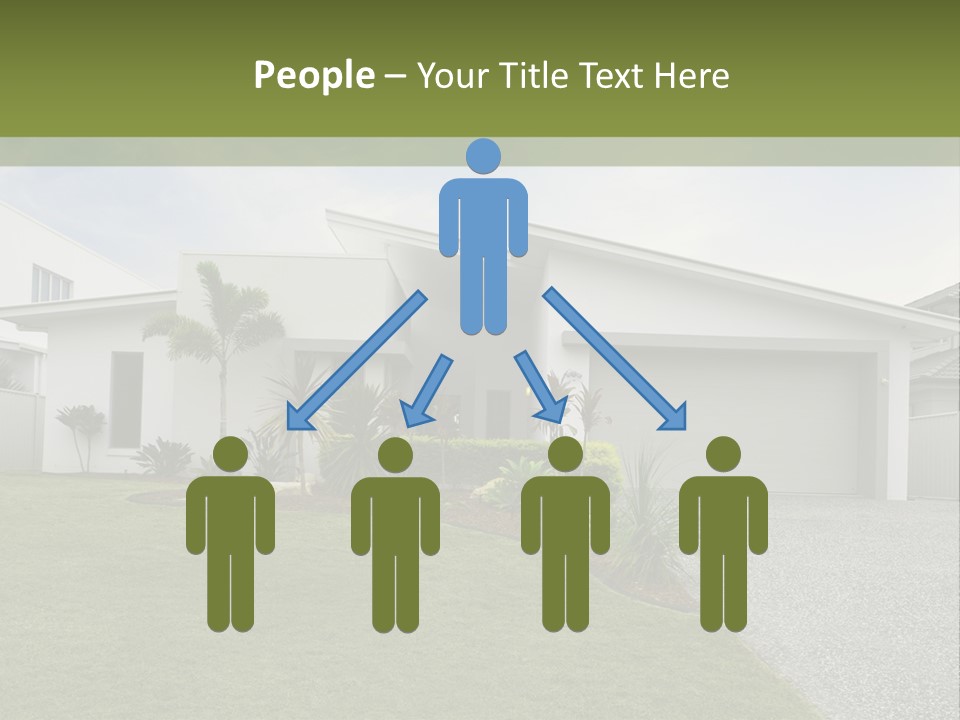 A House With A Green Lawn In Front Of It PowerPoint Template