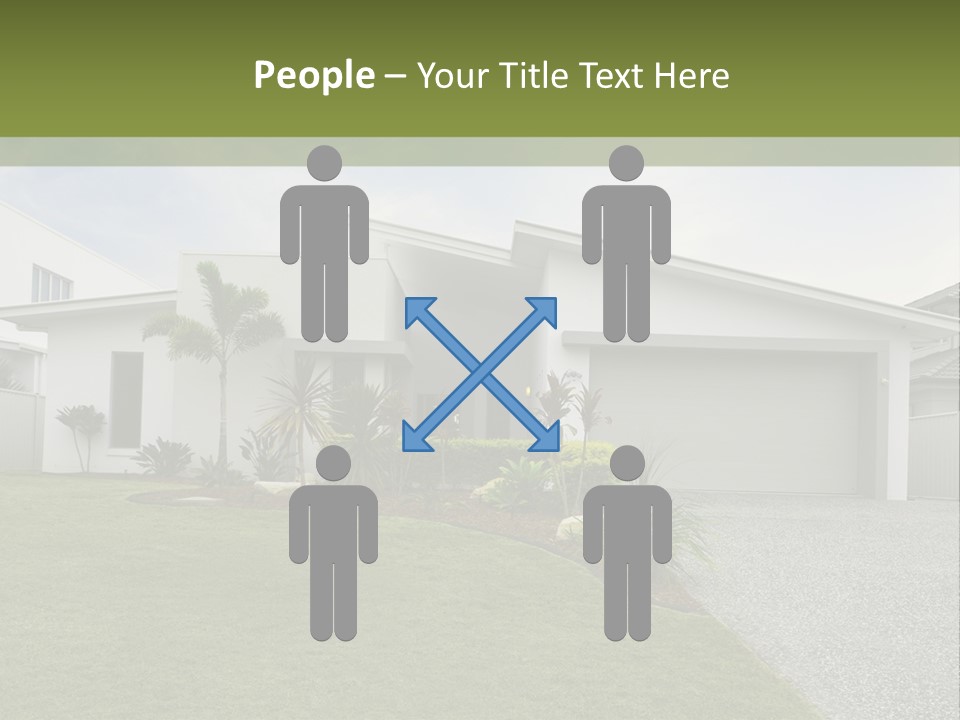 A House With A Green Lawn In Front Of It PowerPoint Template