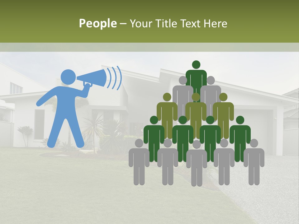 A House With A Green Lawn In Front Of It PowerPoint Template