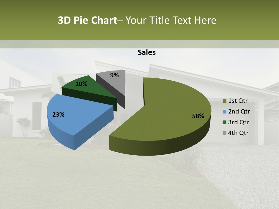 A House With A Green Lawn In Front Of It PowerPoint Template