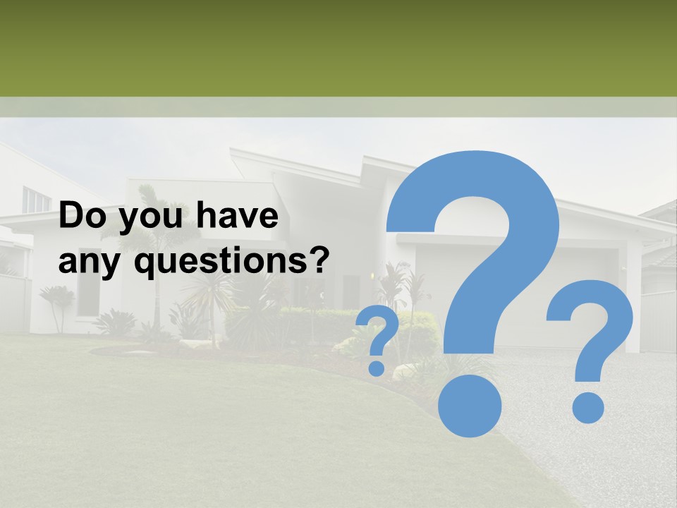 A House With A Green Lawn In Front Of It PowerPoint Template