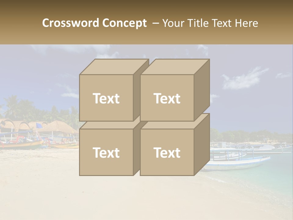 A Group Of Boats Sitting On Top Of A Sandy Beach PowerPoint Template