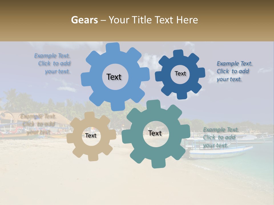 A Group Of Boats Sitting On Top Of A Sandy Beach PowerPoint Template