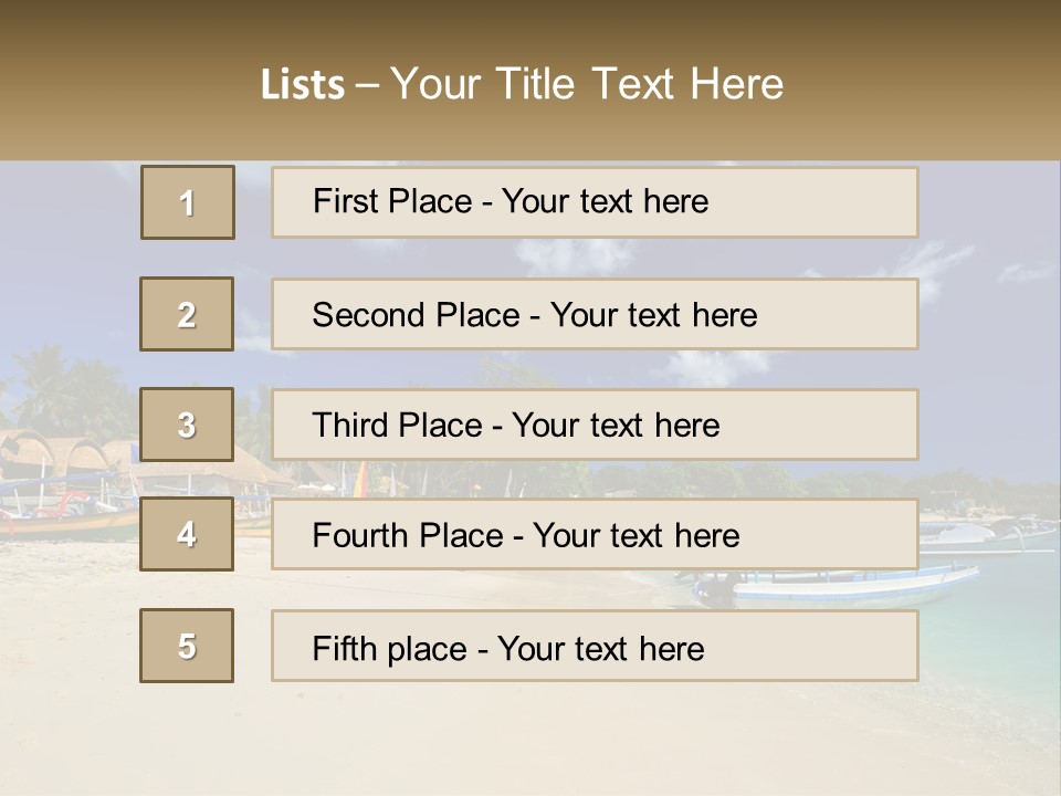 A Group Of Boats Sitting On Top Of A Sandy Beach PowerPoint Template