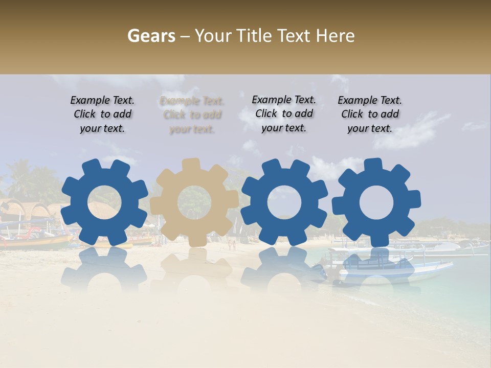 A Group Of Boats Sitting On Top Of A Sandy Beach PowerPoint Template