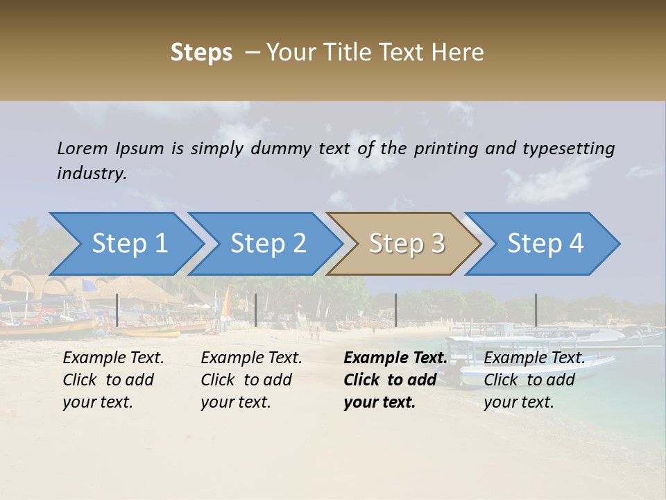 A Group Of Boats Sitting On Top Of A Sandy Beach PowerPoint Template