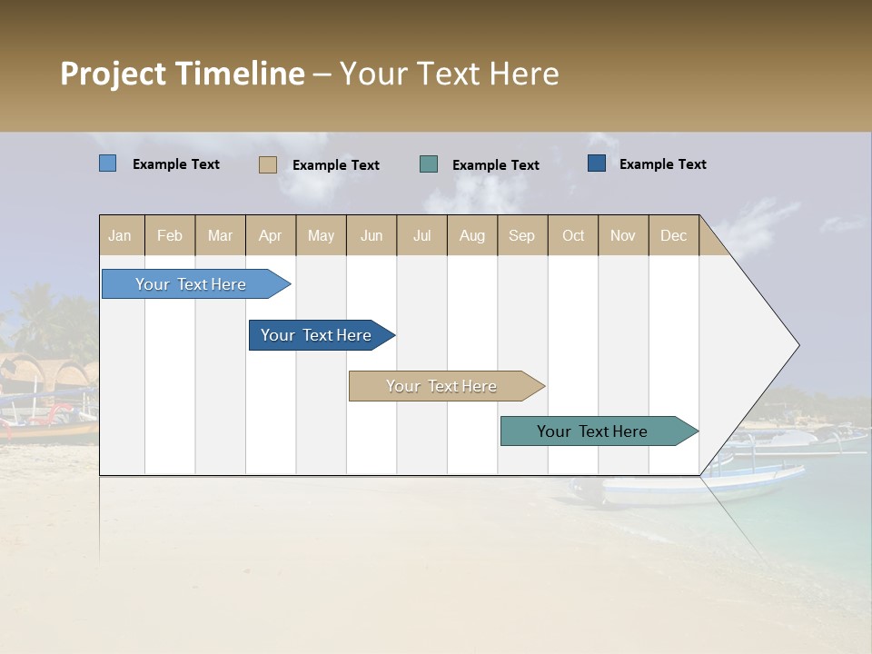 A Group Of Boats Sitting On Top Of A Sandy Beach PowerPoint Template