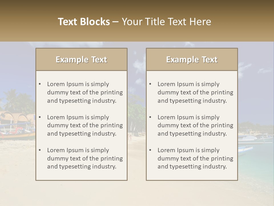 A Group Of Boats Sitting On Top Of A Sandy Beach PowerPoint Template