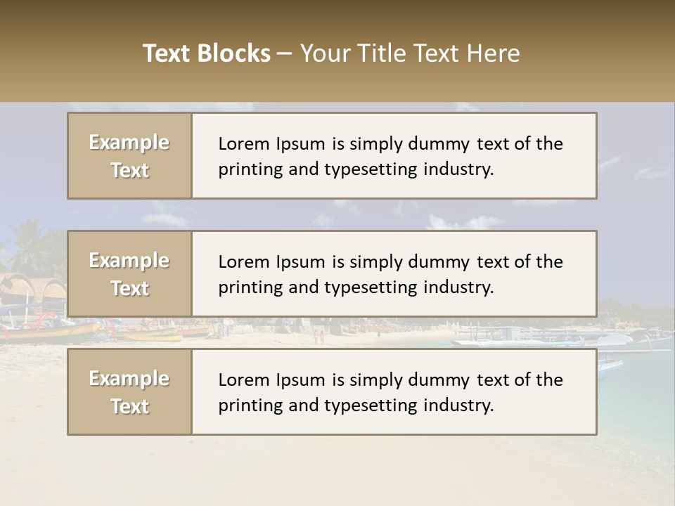 A Group Of Boats Sitting On Top Of A Sandy Beach PowerPoint Template