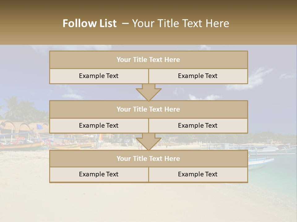 A Group Of Boats Sitting On Top Of A Sandy Beach PowerPoint Template