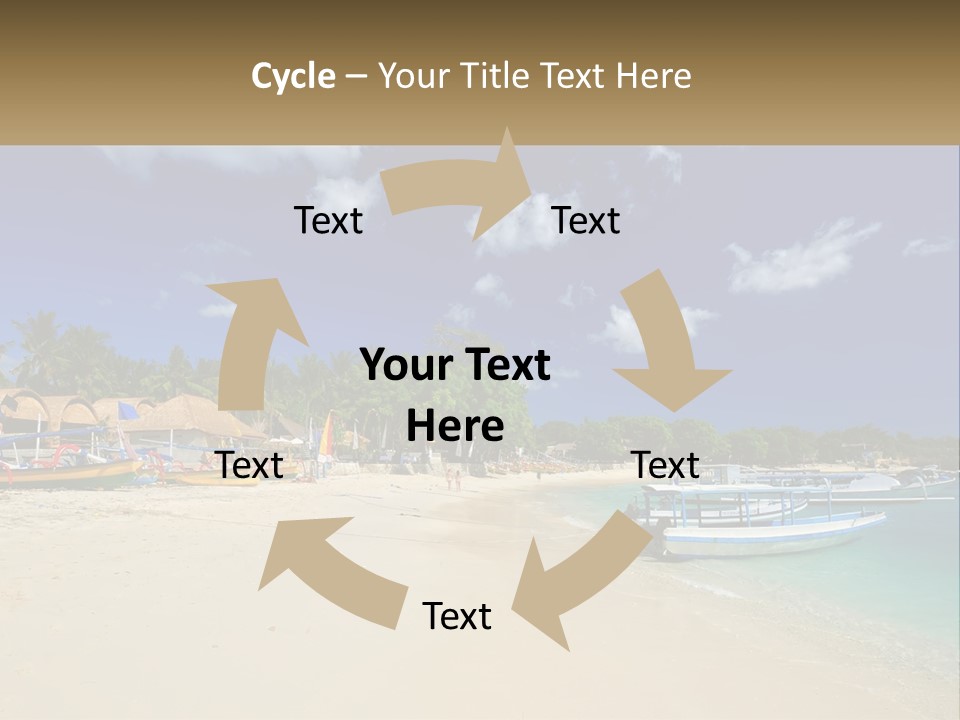A Group Of Boats Sitting On Top Of A Sandy Beach PowerPoint Template