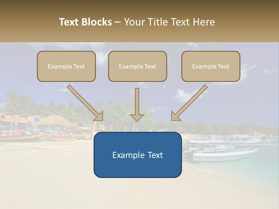A Group Of Boats Sitting On Top Of A Sandy Beach PowerPoint Template