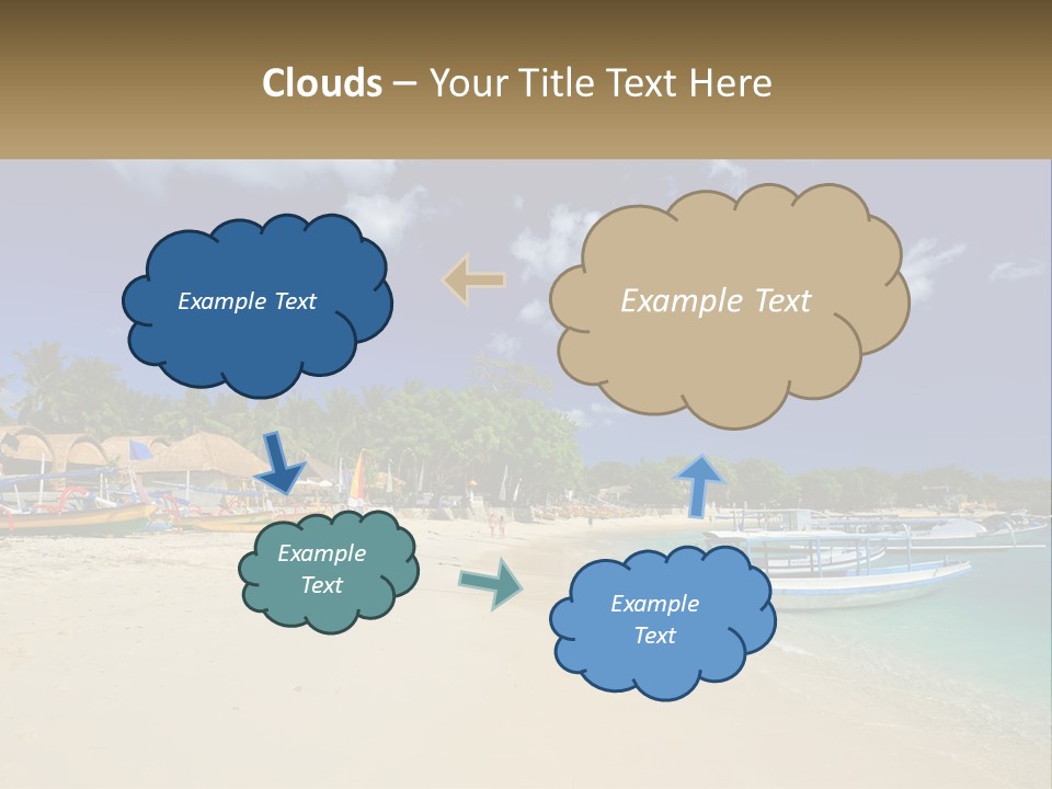 A Group Of Boats Sitting On Top Of A Sandy Beach PowerPoint Template