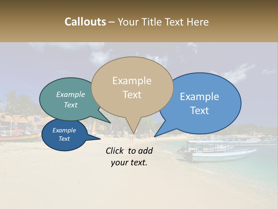 A Group Of Boats Sitting On Top Of A Sandy Beach PowerPoint Template